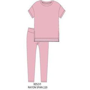 Paper Flower High Low Tunic 2-Piece Set With Leggings