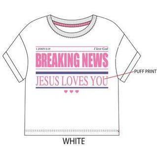 Paper Flower Breaking News Jesus Loves You Shirt