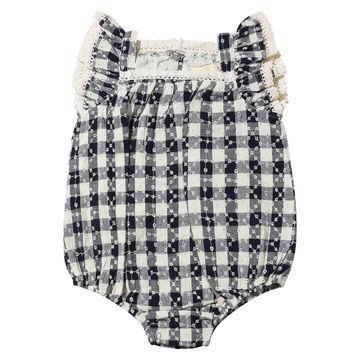 Vignette Charlotte Bubble | Navy Check Eyelet