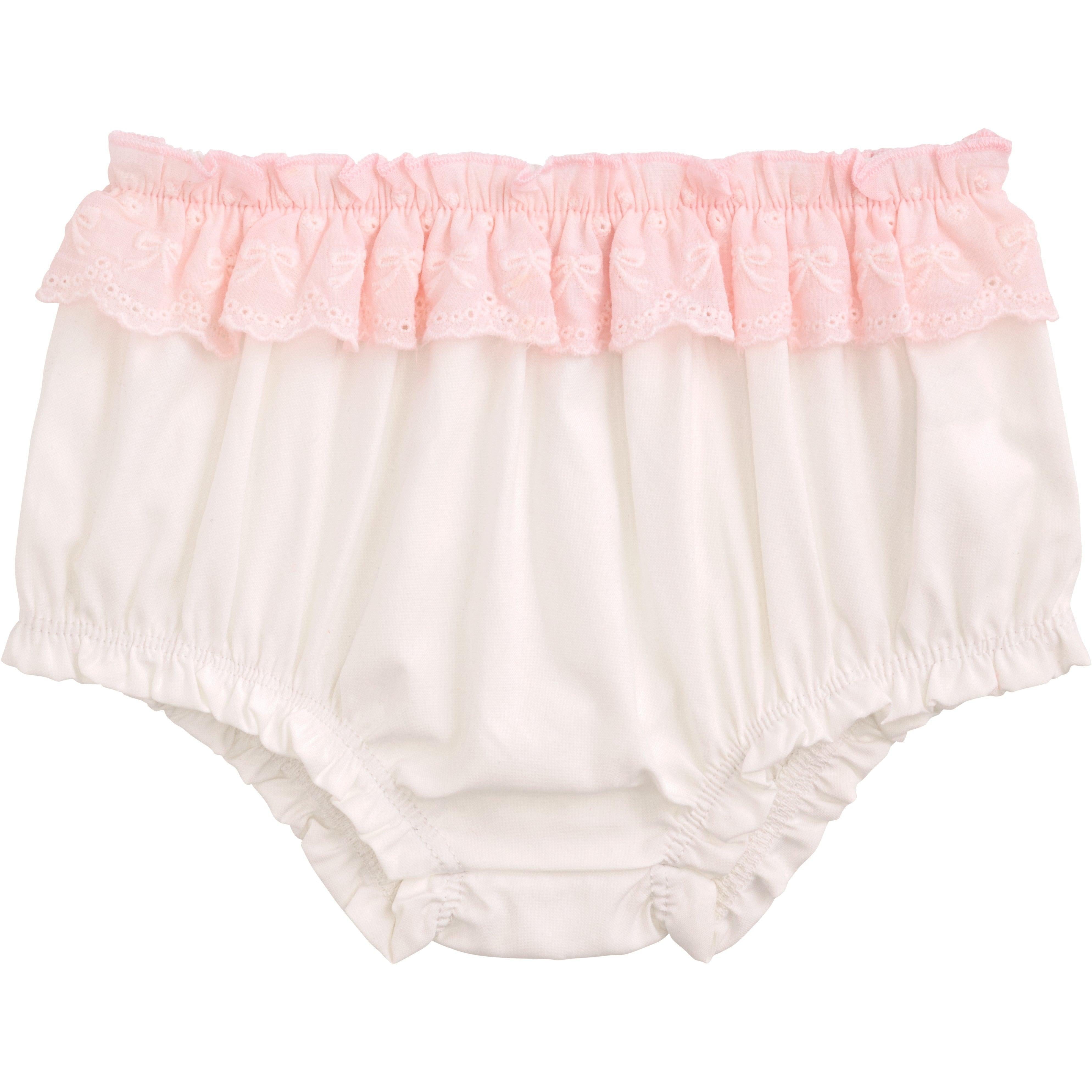 Mud Pie Eyelet Trim Bloomers White