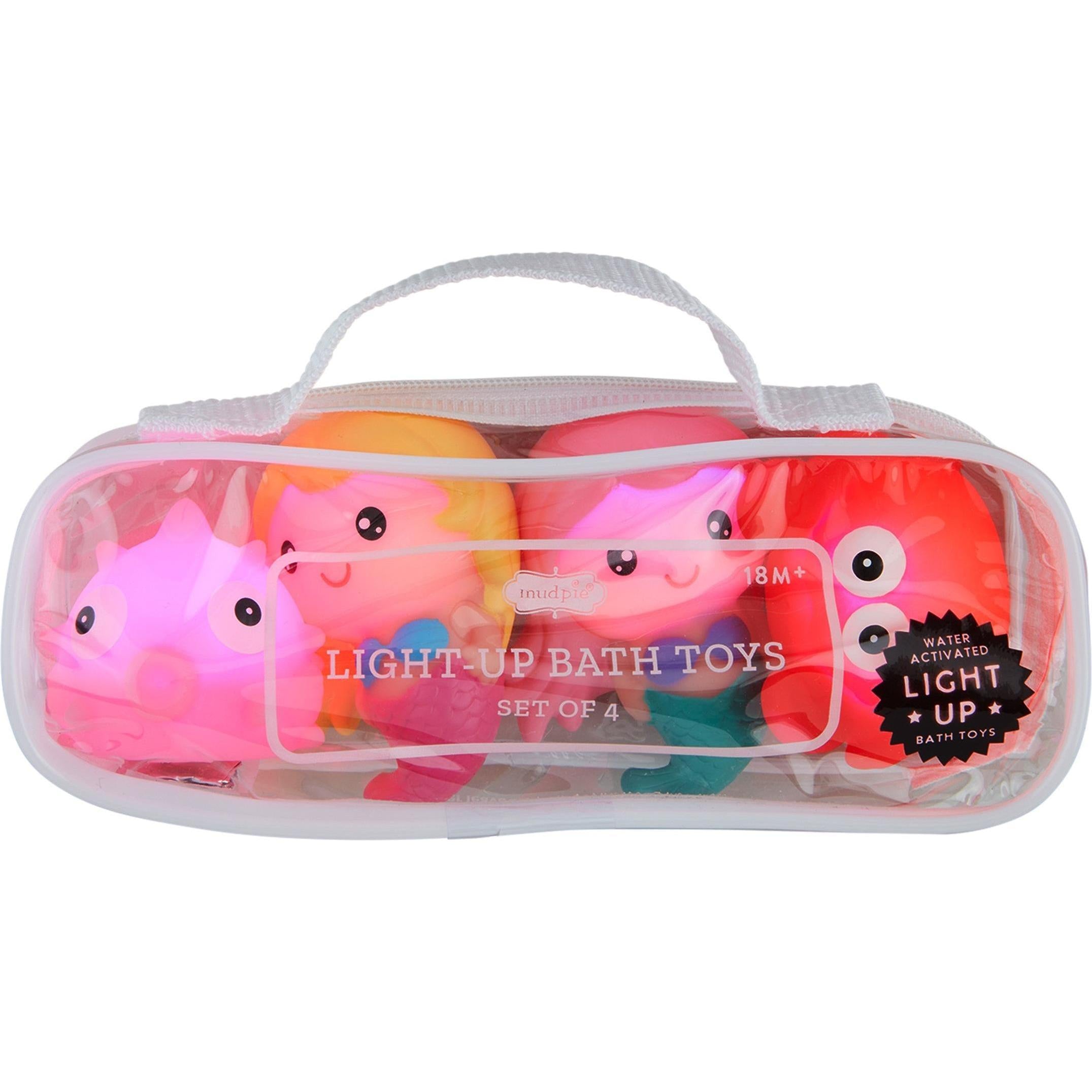 Mud Pie Mermaid Light-Up Bath Toy Set