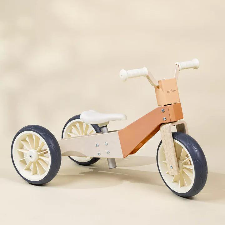 Coco Village Wooden Balance Bike 3-in-1 - Grapefruit