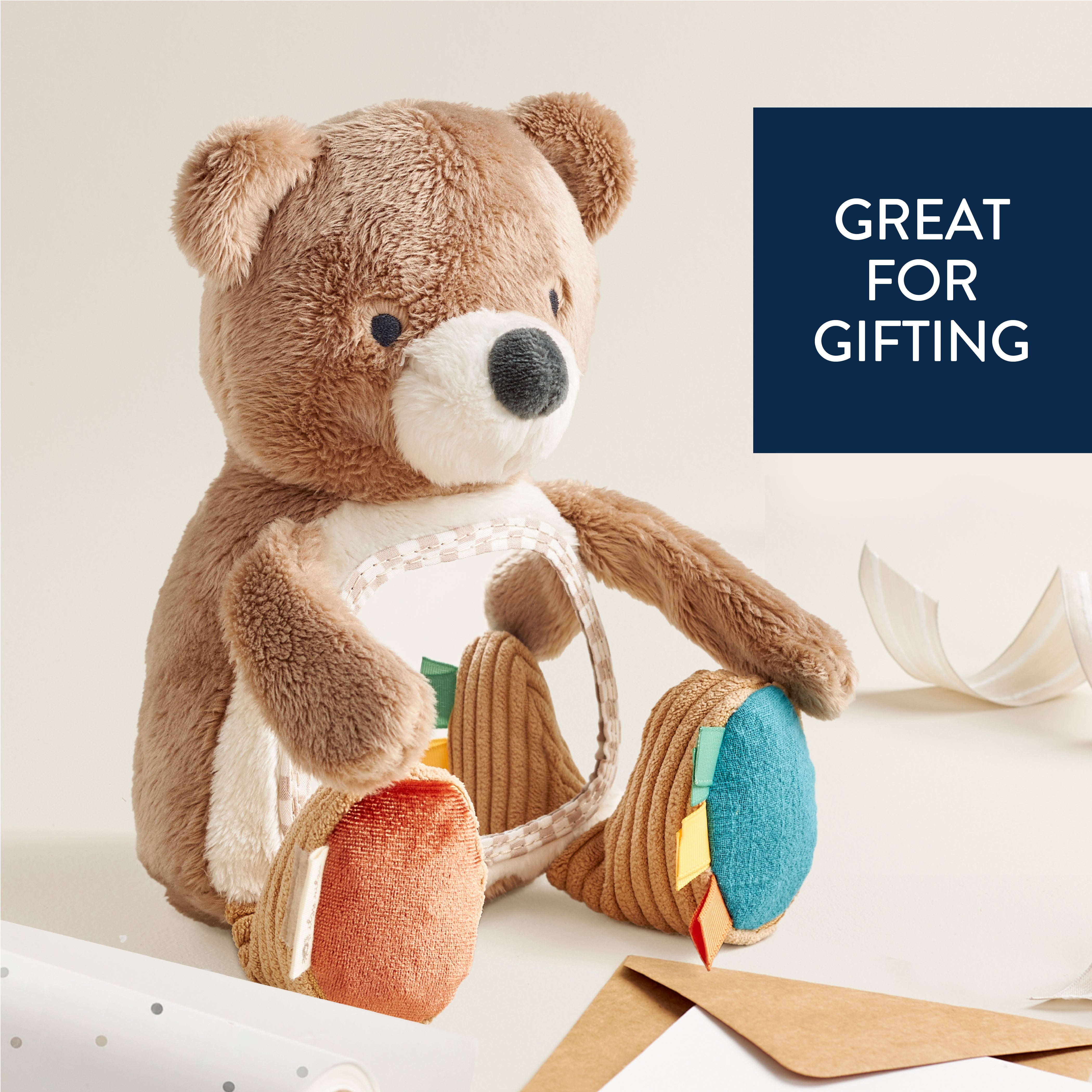 Itzy Ritzy Itzy Bitzy Mirror Sensory Tummy Time Mirror | Theo The Bear