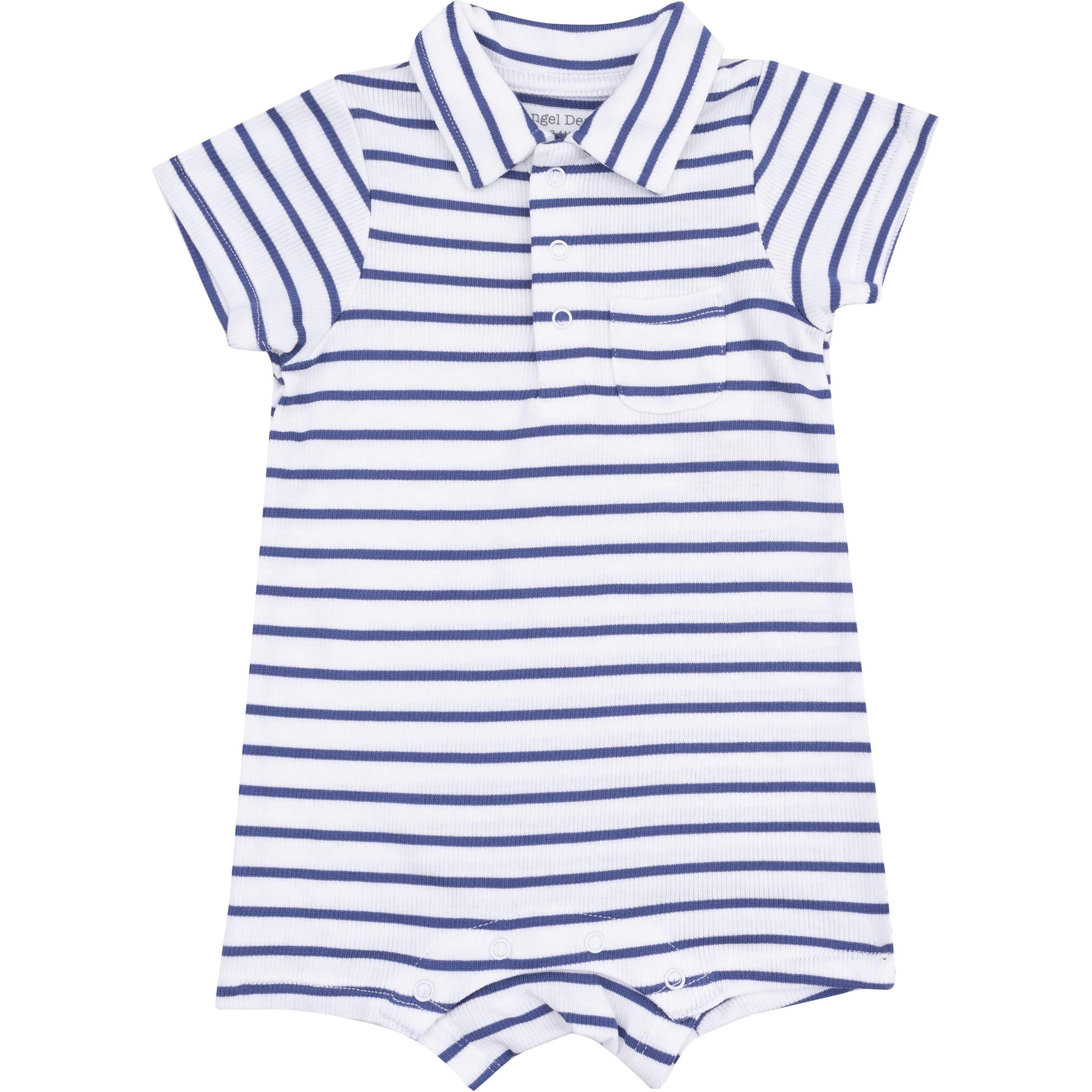 Angel Dear Stripe Vintage Blue Polo Shortie