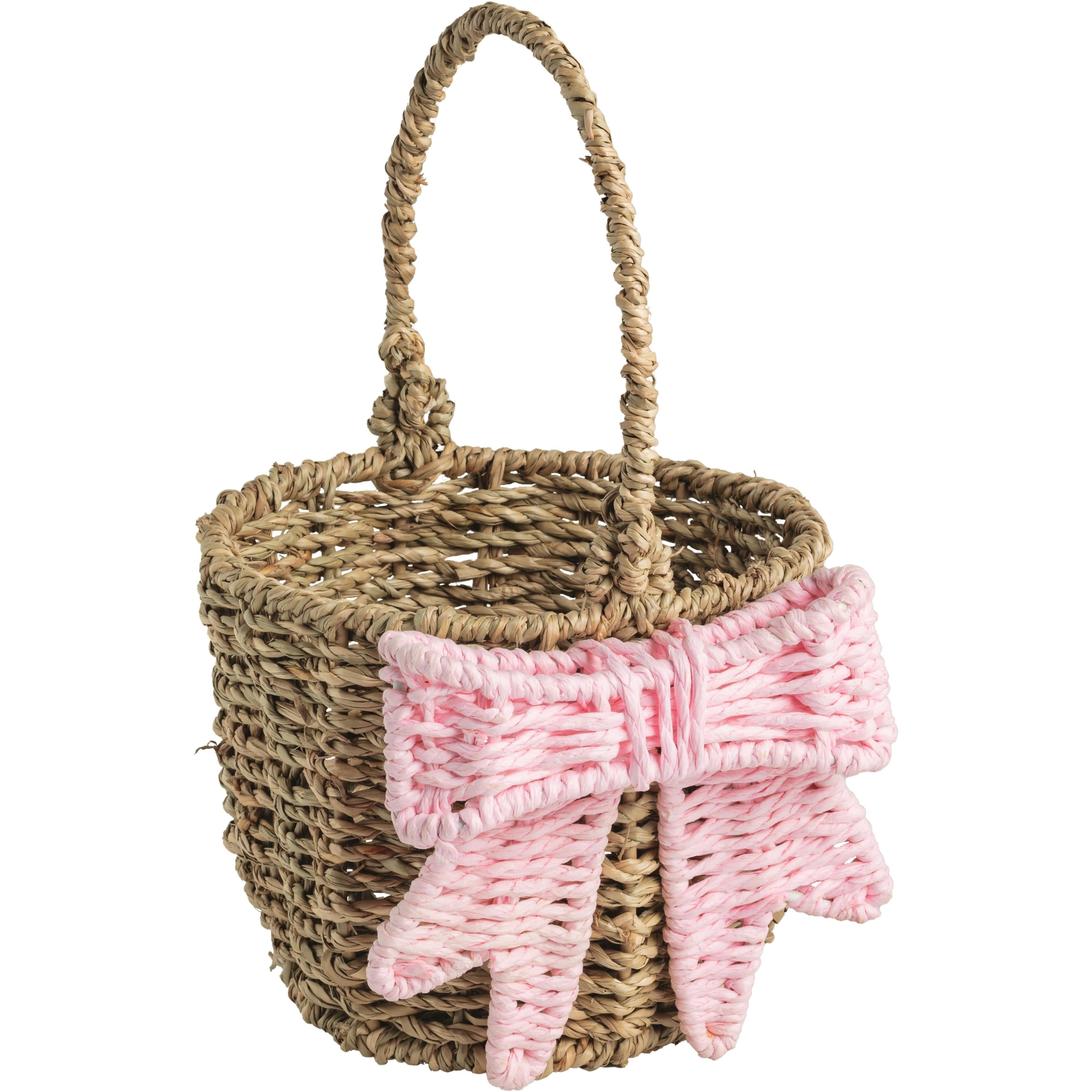 Mud Pie Pink Bow Easter Basket