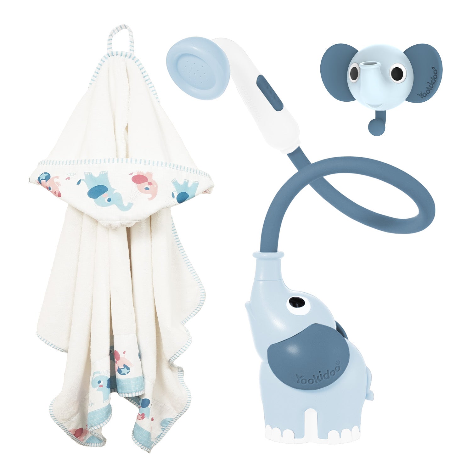 Yookidoo Elephant Baby Shower Bath Set