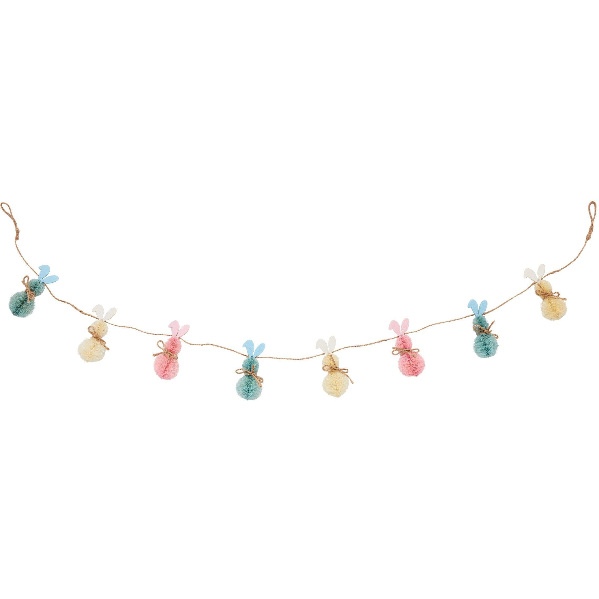 Mud Pie Bottle Brush Bunny Garland