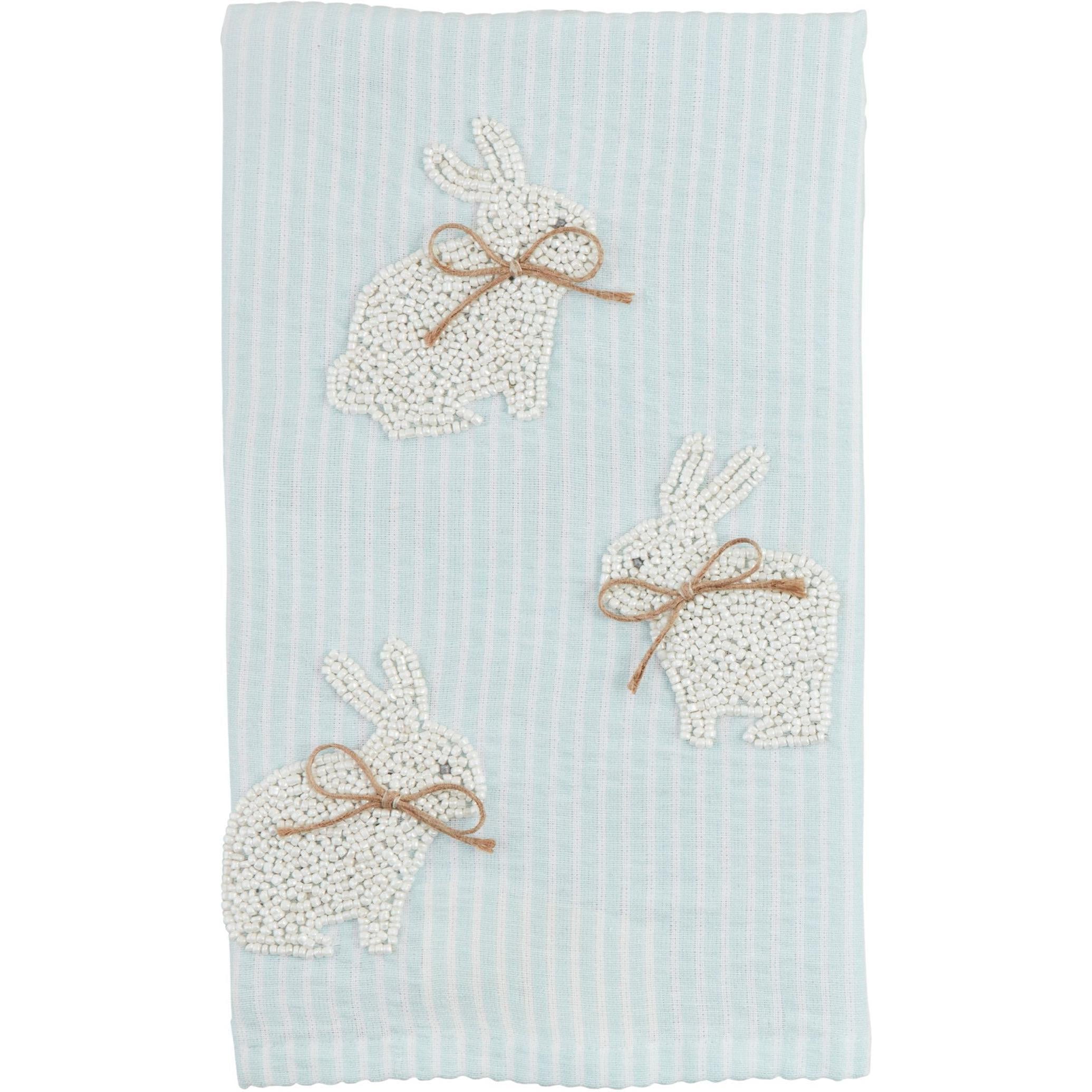 Mud Pie Seersucker Easter Bead Towel