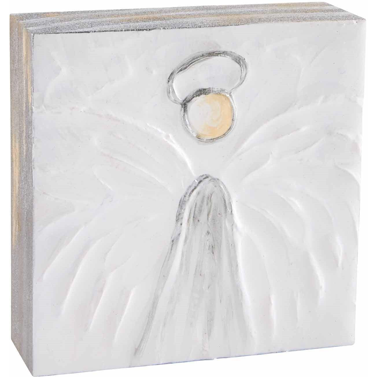 Mud Pie Small Angel Block Plaque
