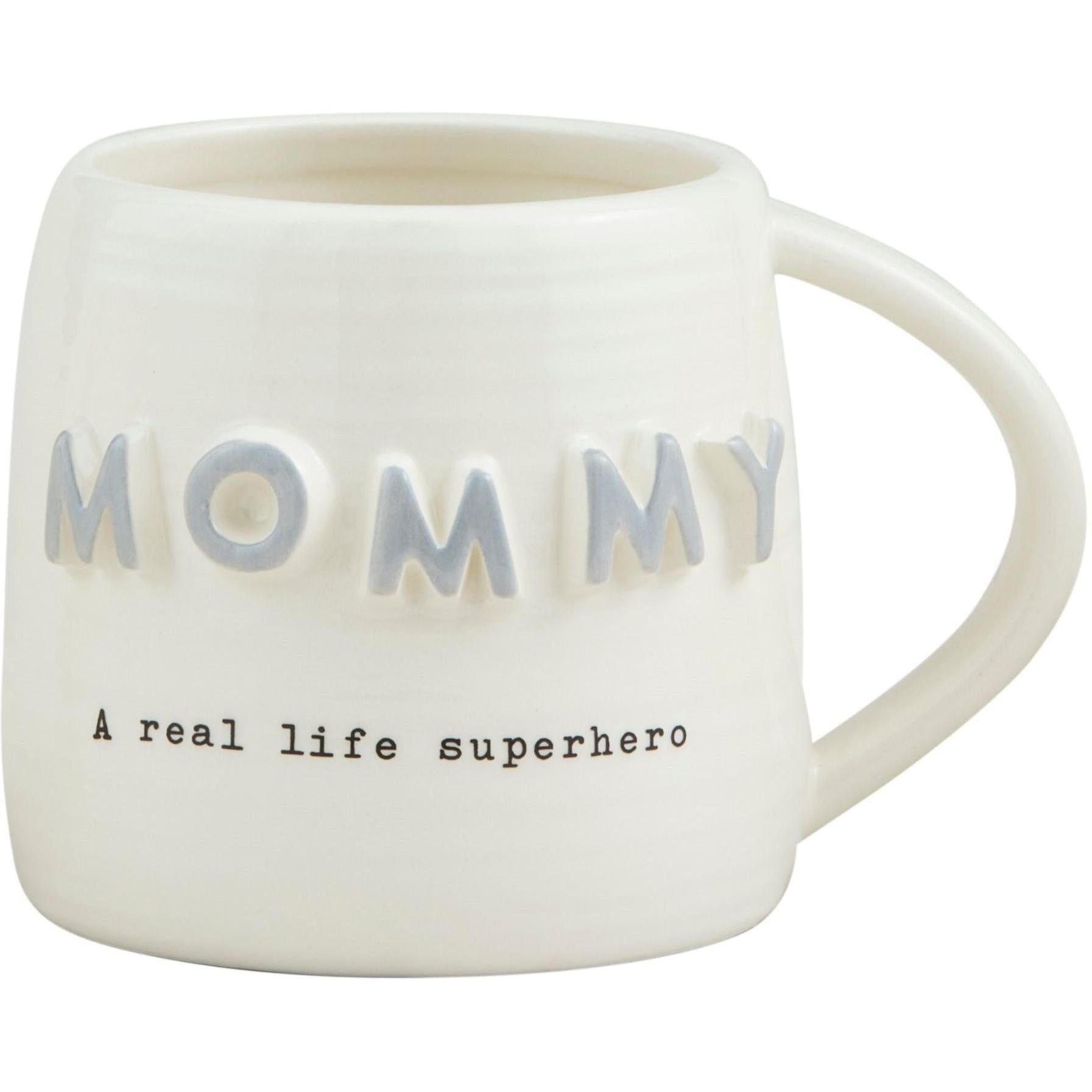 Mud Pie Gray Mom Chunky Letter Mug