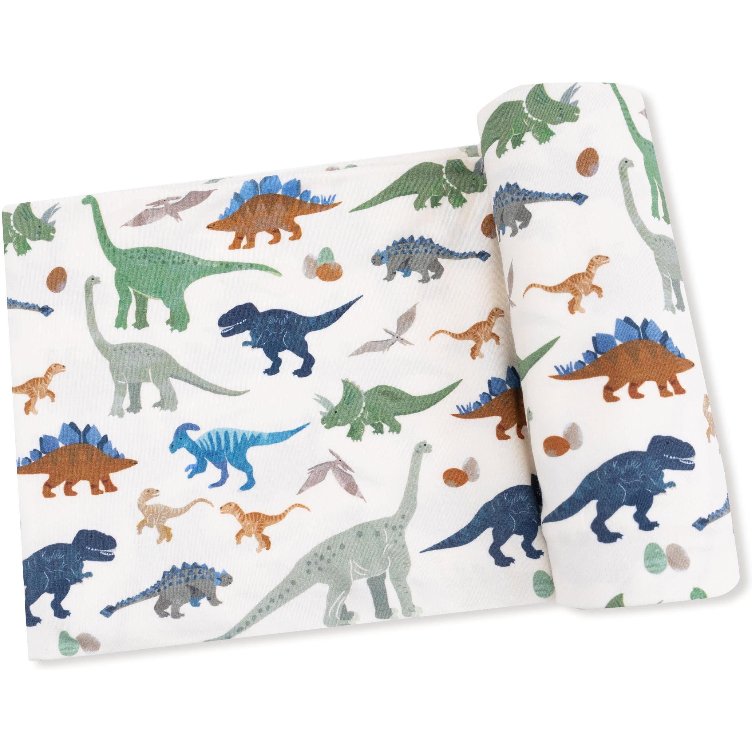 Angel Dear Washy Dinos Swaddle Blanket