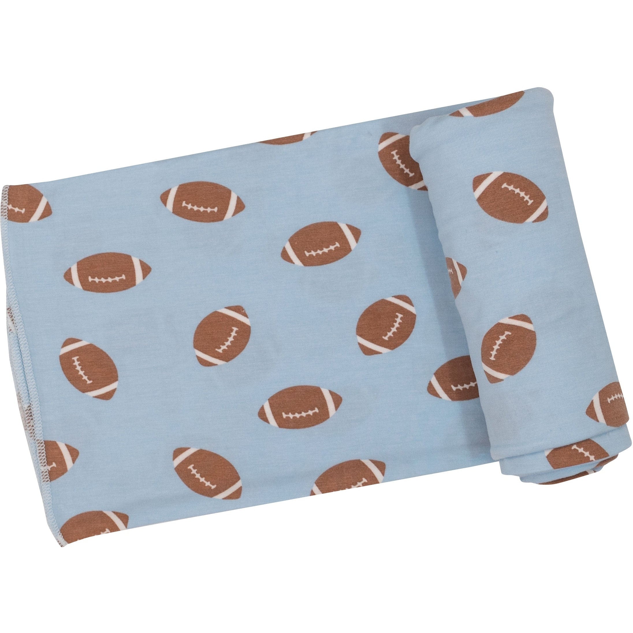 Football Blue Swaddle Blanket Blue