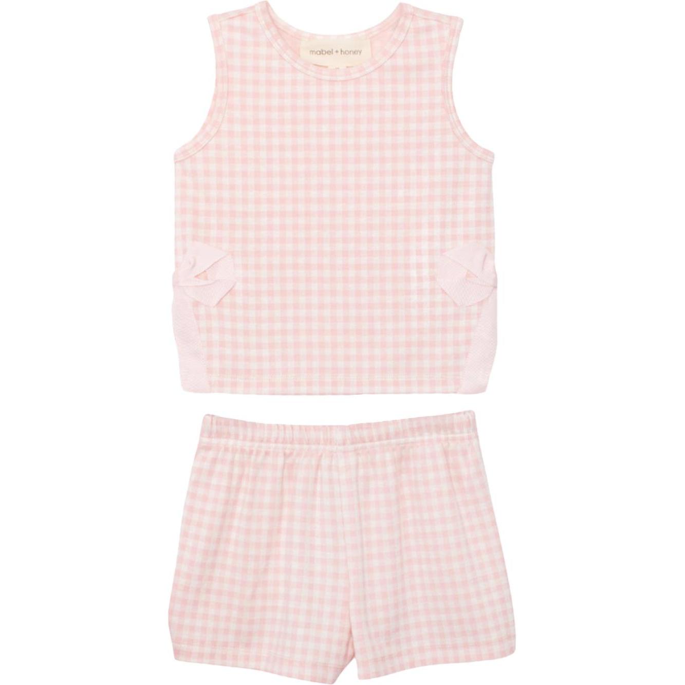 Mabel + Honey Pink Plaid Perfection 2-Piece Set