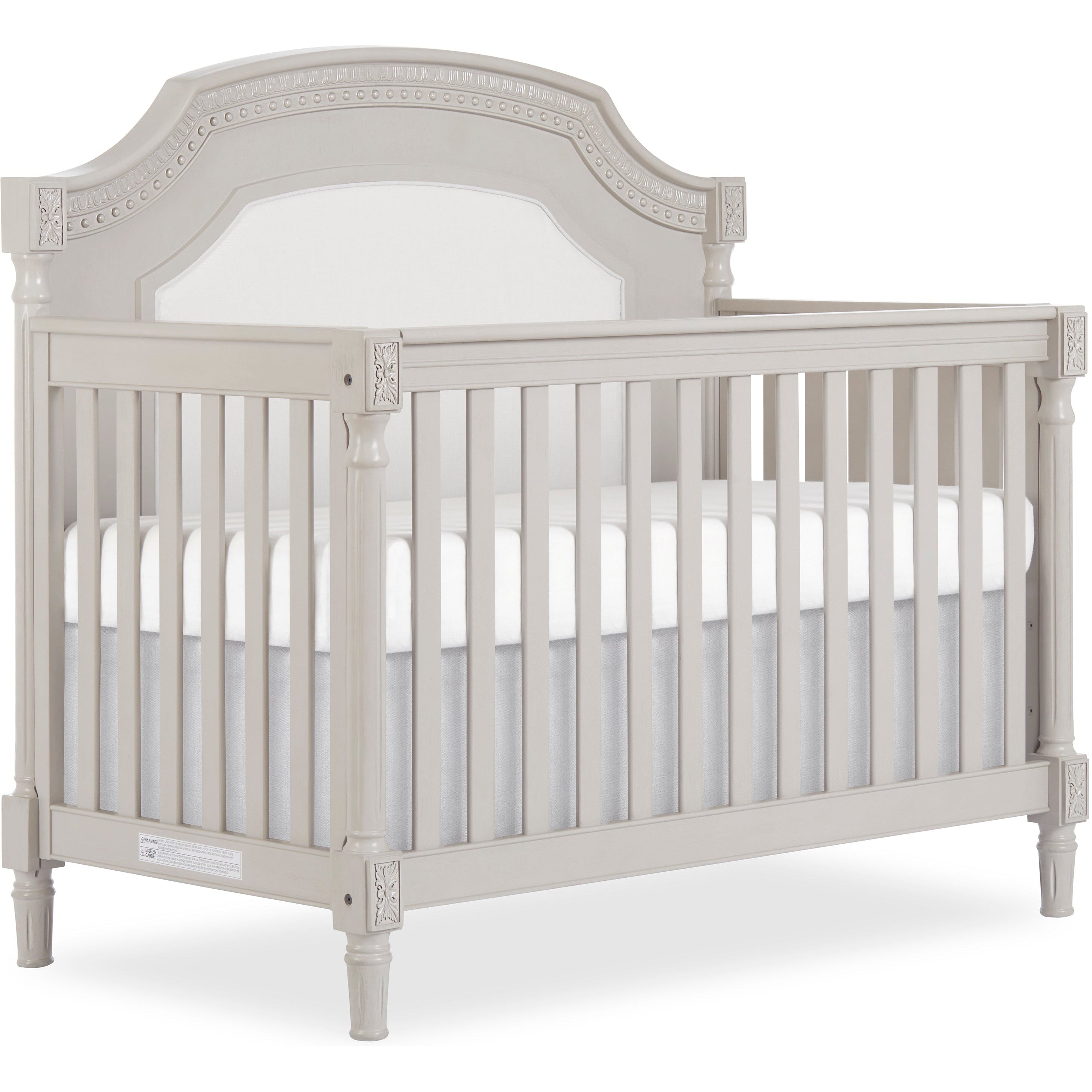 Evolur Julienne Convertible Crib with Sunbrella Grey Fabric