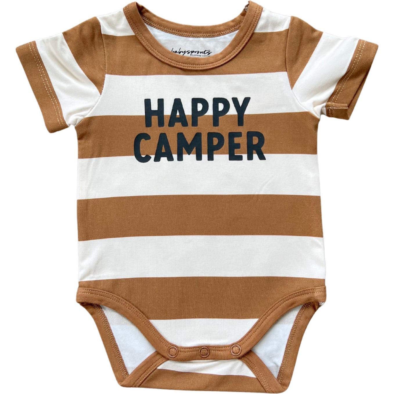 Babysprouts Baby Short Sleeve Bodysuit | Happy Camper