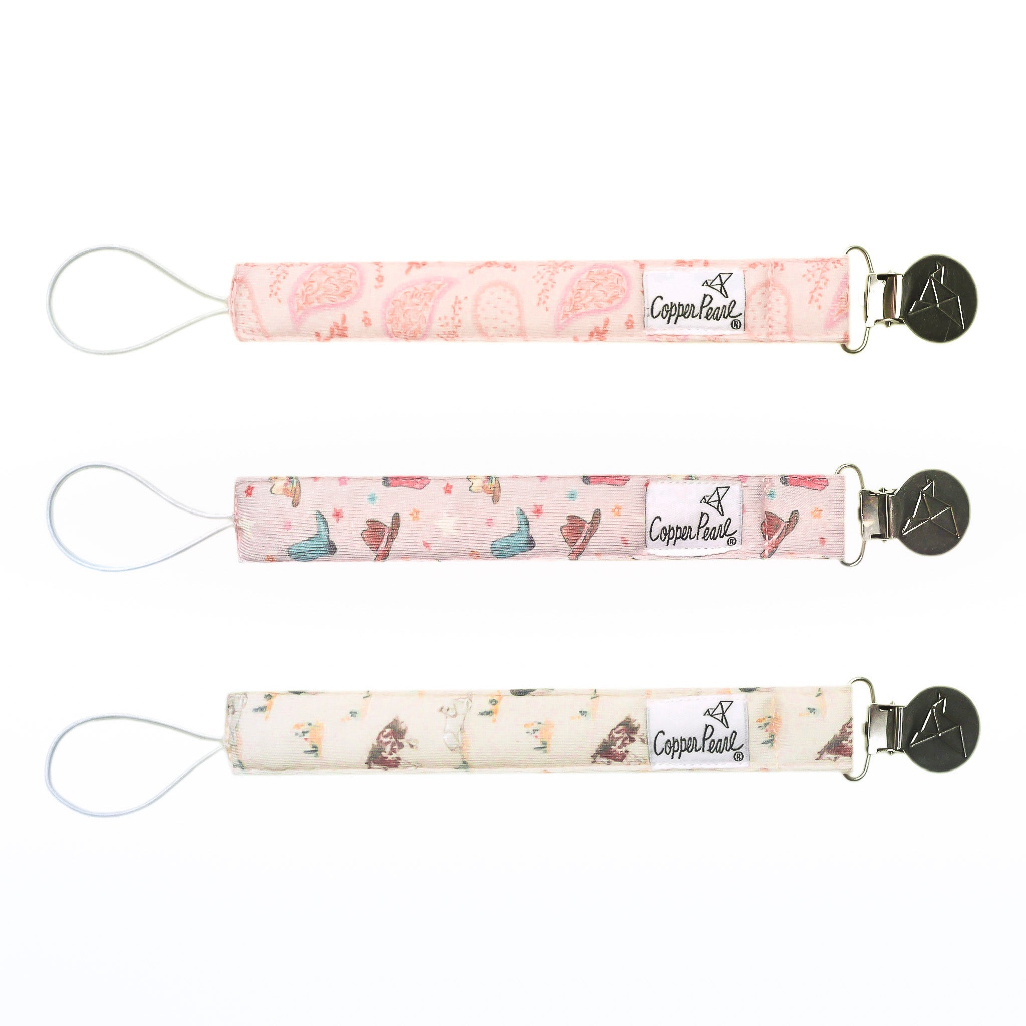 Copper Pearl Binky Clips | Cheyenne