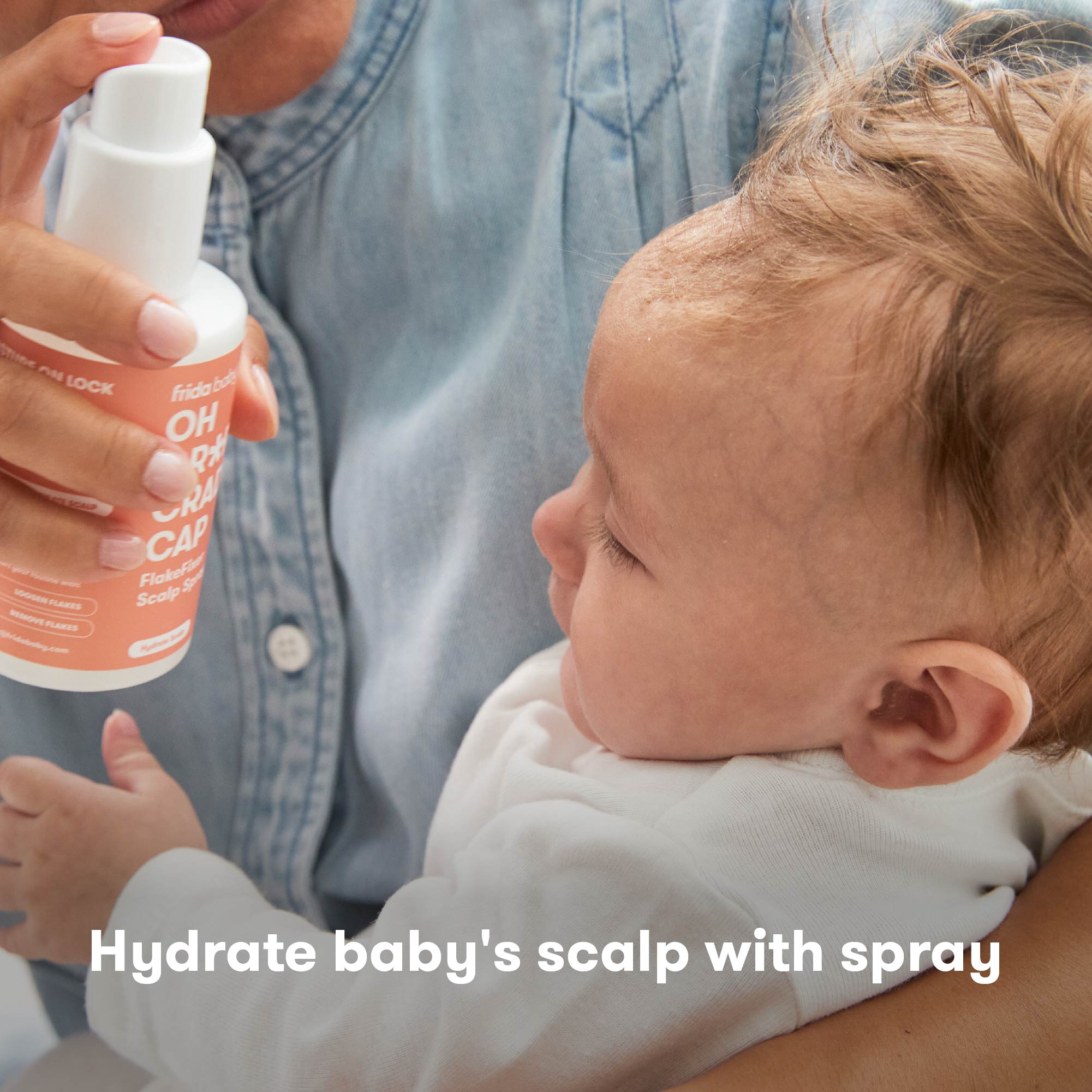 Frida Oh Cr*p! Cradle Cap Flake Fixer Scalp Spray + Scalp Mask Duo