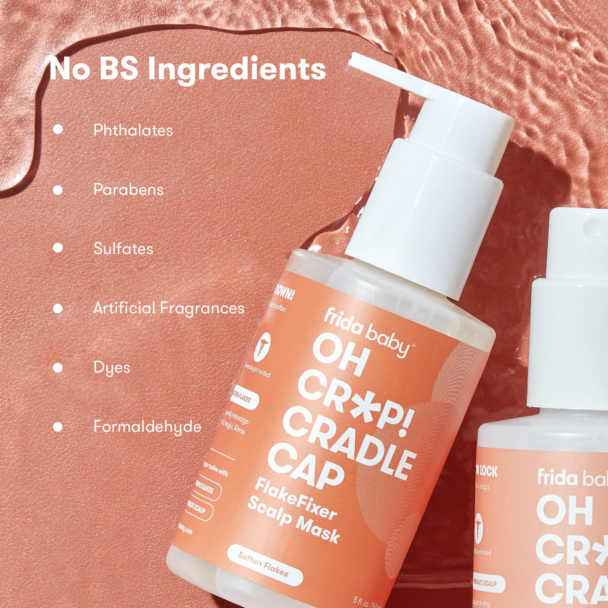Frida Oh Cr*p! Cradle Cap Flake Fixer Scalp Spray + Scalp Mask Duo