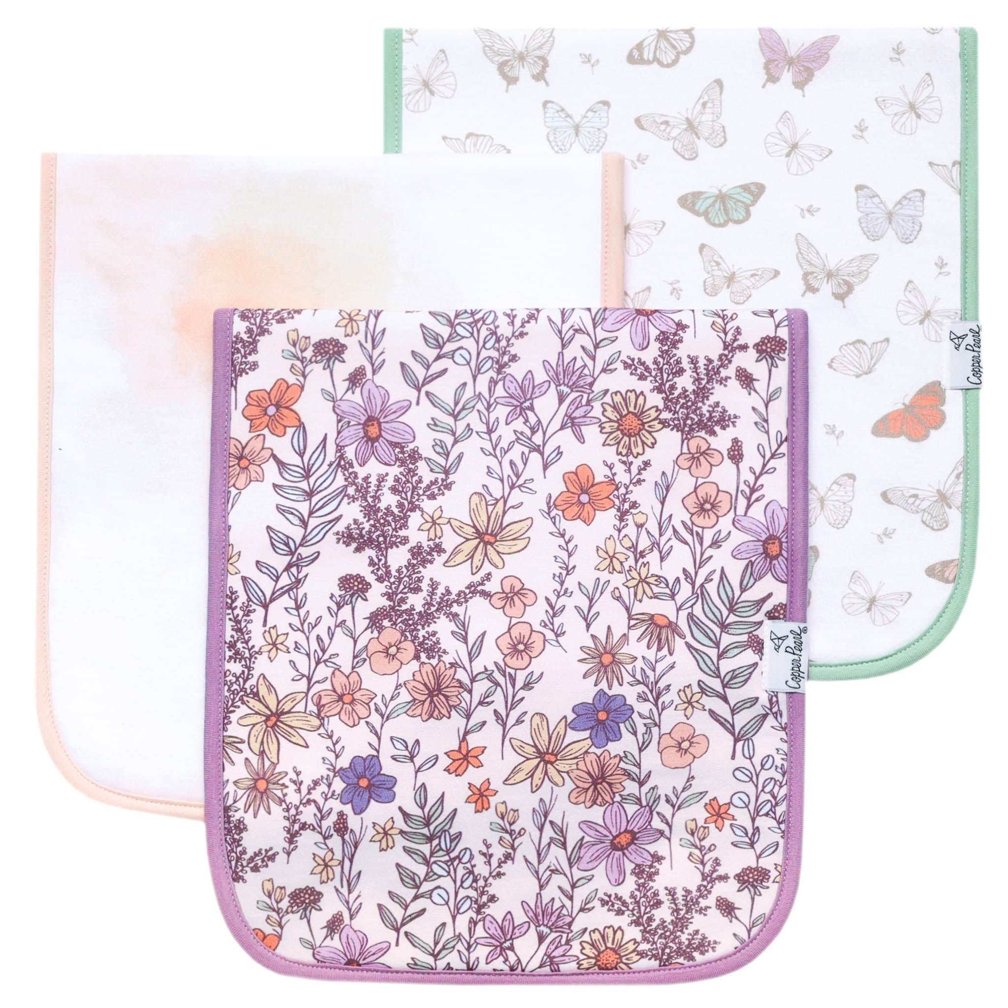 Copper Pearl Premium Burp Cloths | Flora