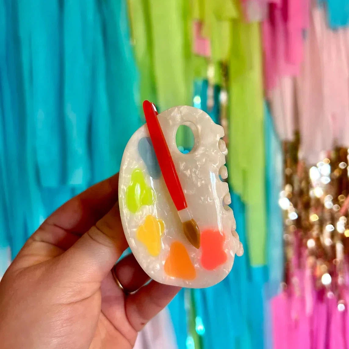 The Peach Fuzz Paint Palette Hair Claw