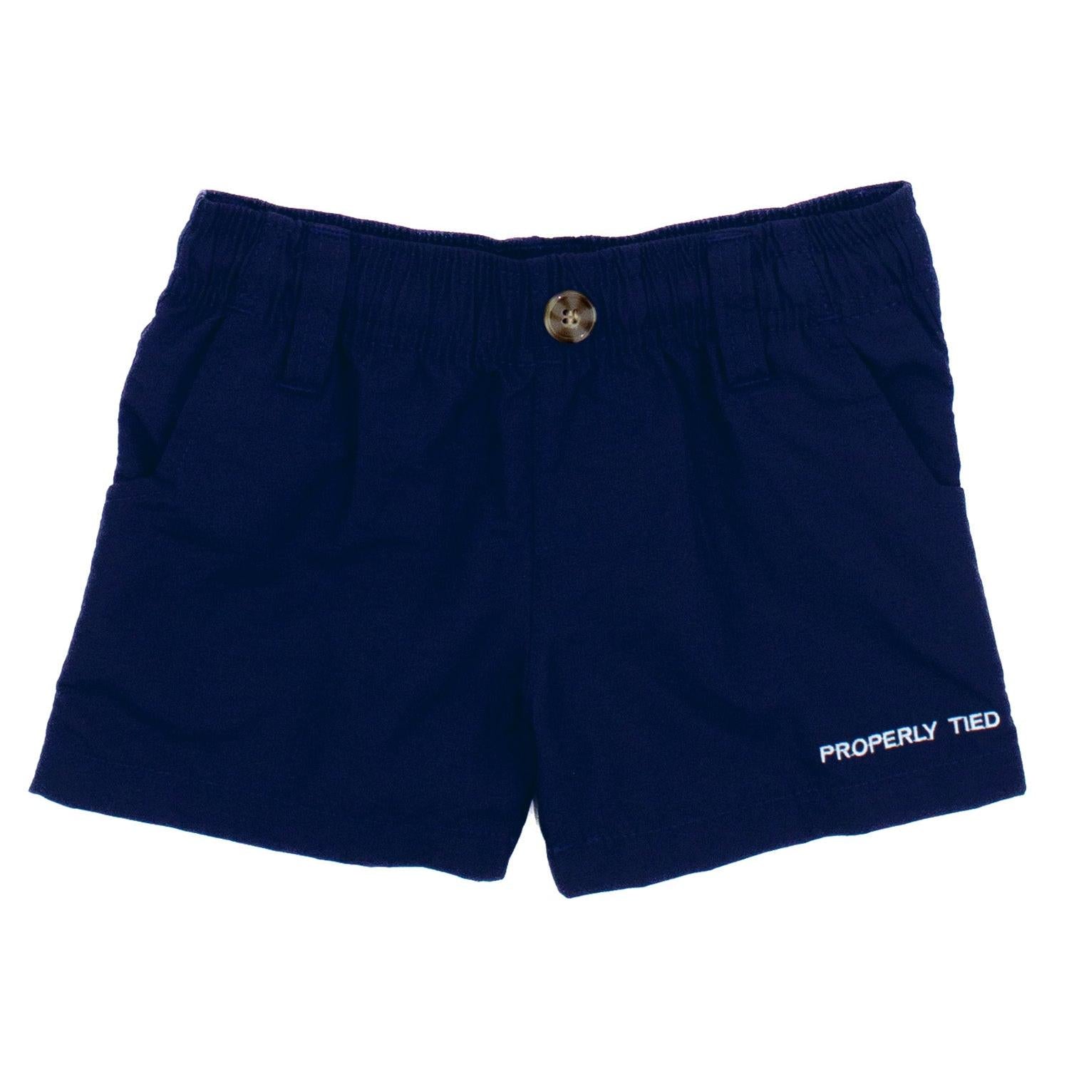 Properly TIed Boys Mallard Short Navy