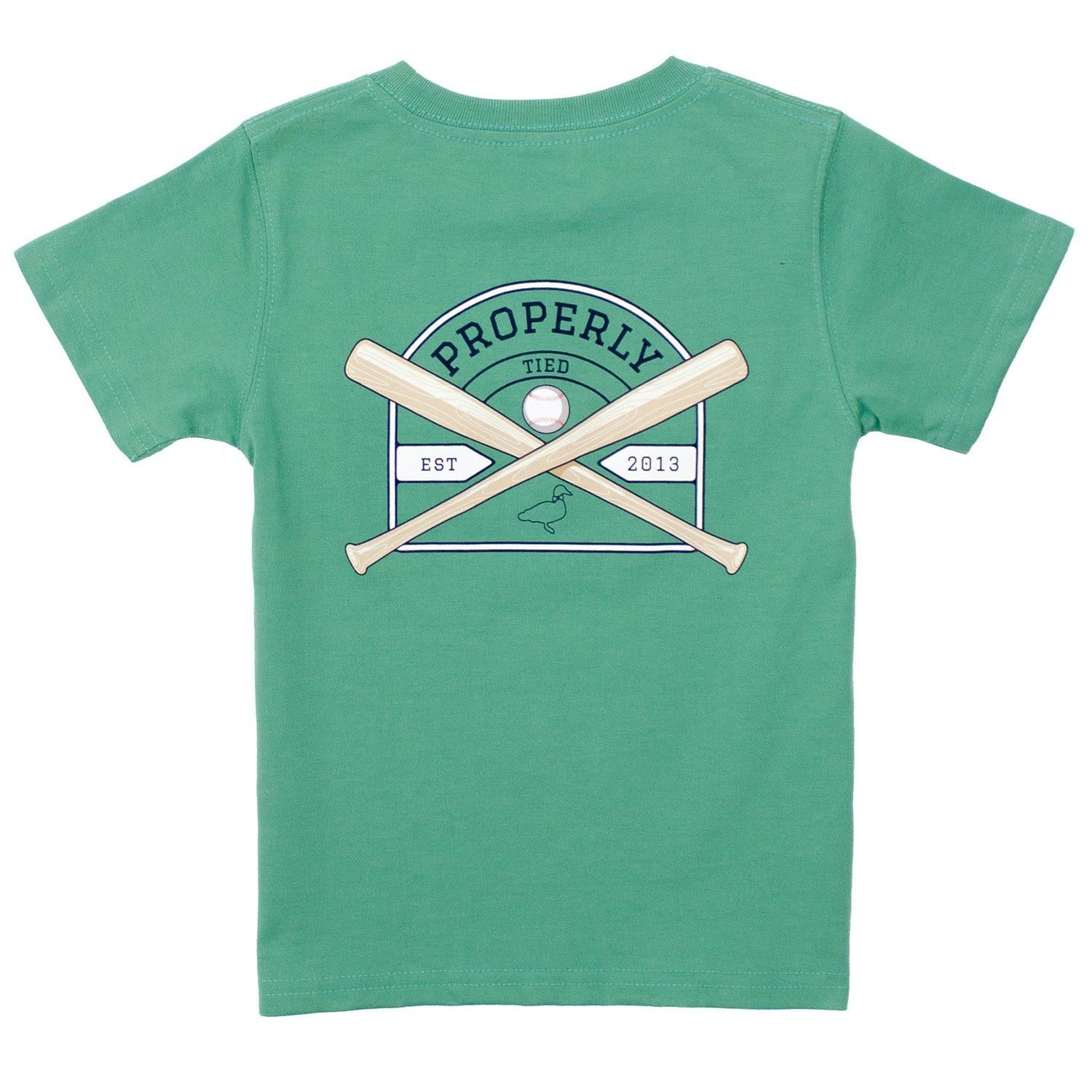 Properly TIed Boys Baseball Shield Short Sleeve