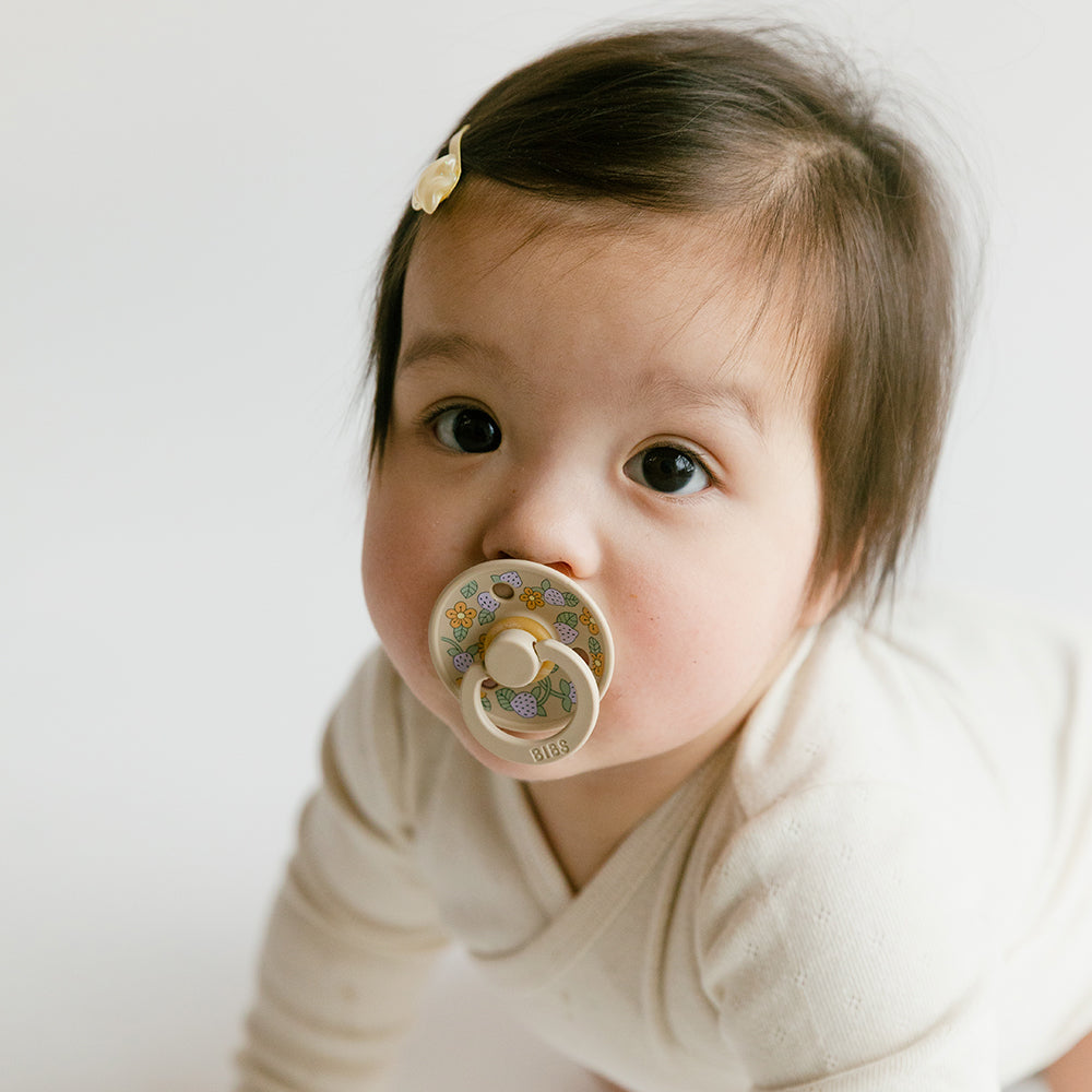 BIBS BIBS x LIBERTY Colour 2 Pack Strawberries and Cream | Pale Butter Mix