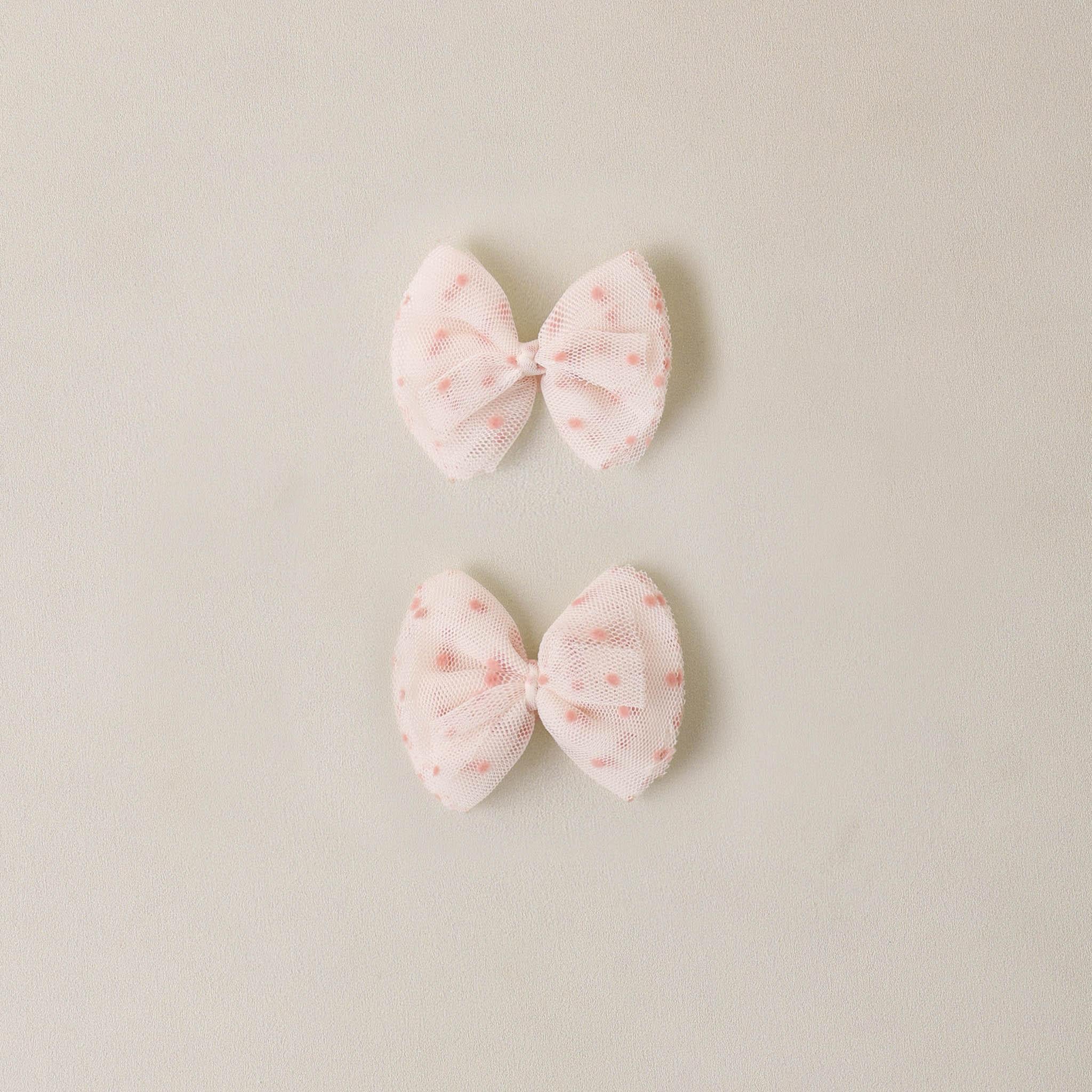 Noralee Flutter Tulle Clips | Pink Dots