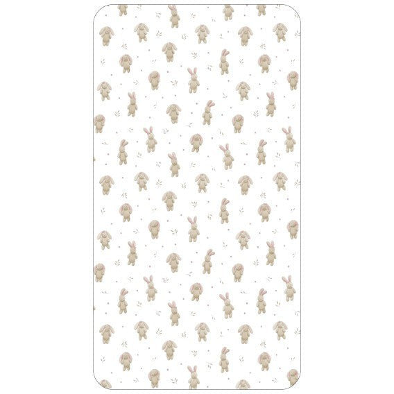 L'ovedbaby Organic Crib Sheets | Brixy Bunny Biscuit
