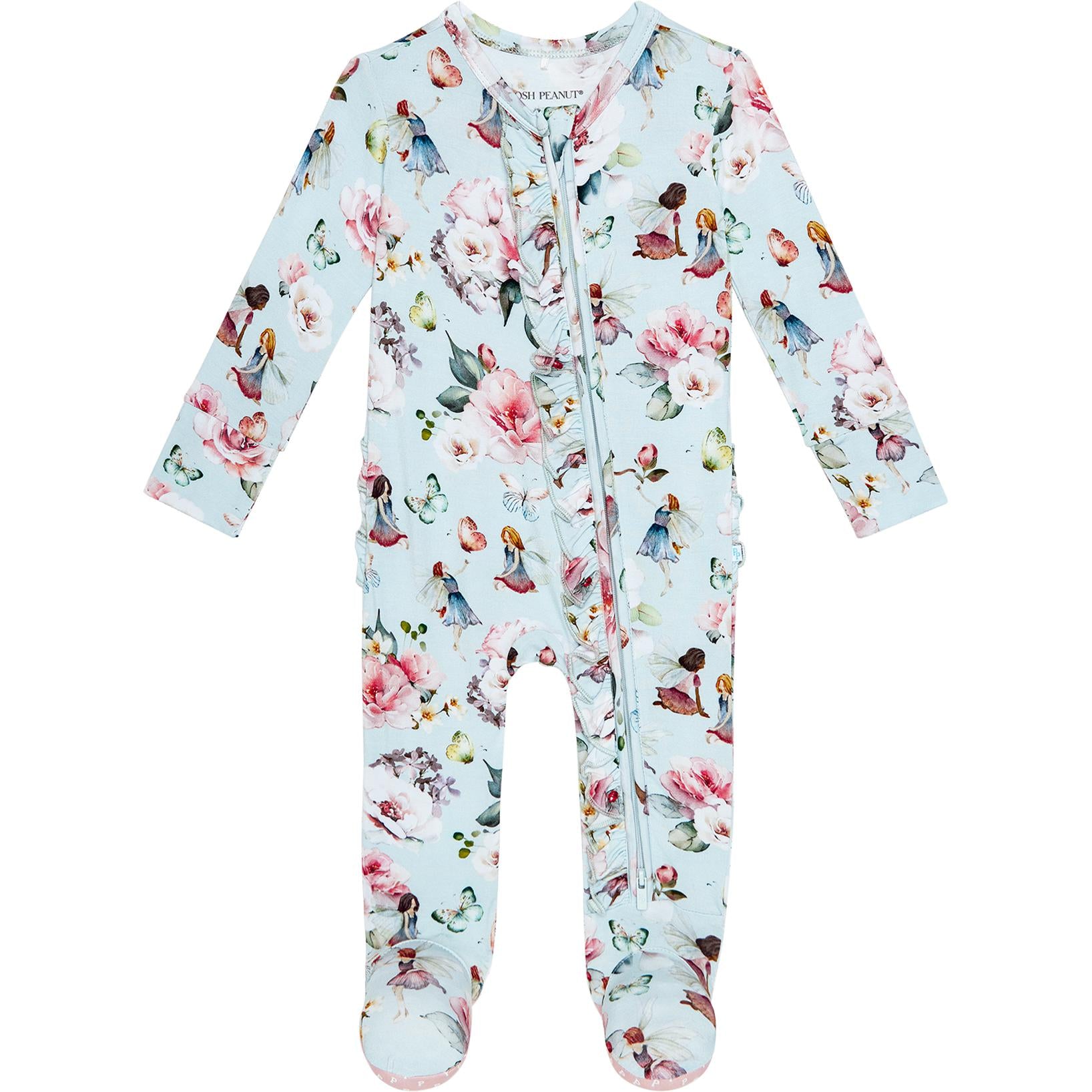 Posh Peanut Melinda Footie Ruffled Zippered One Piece
