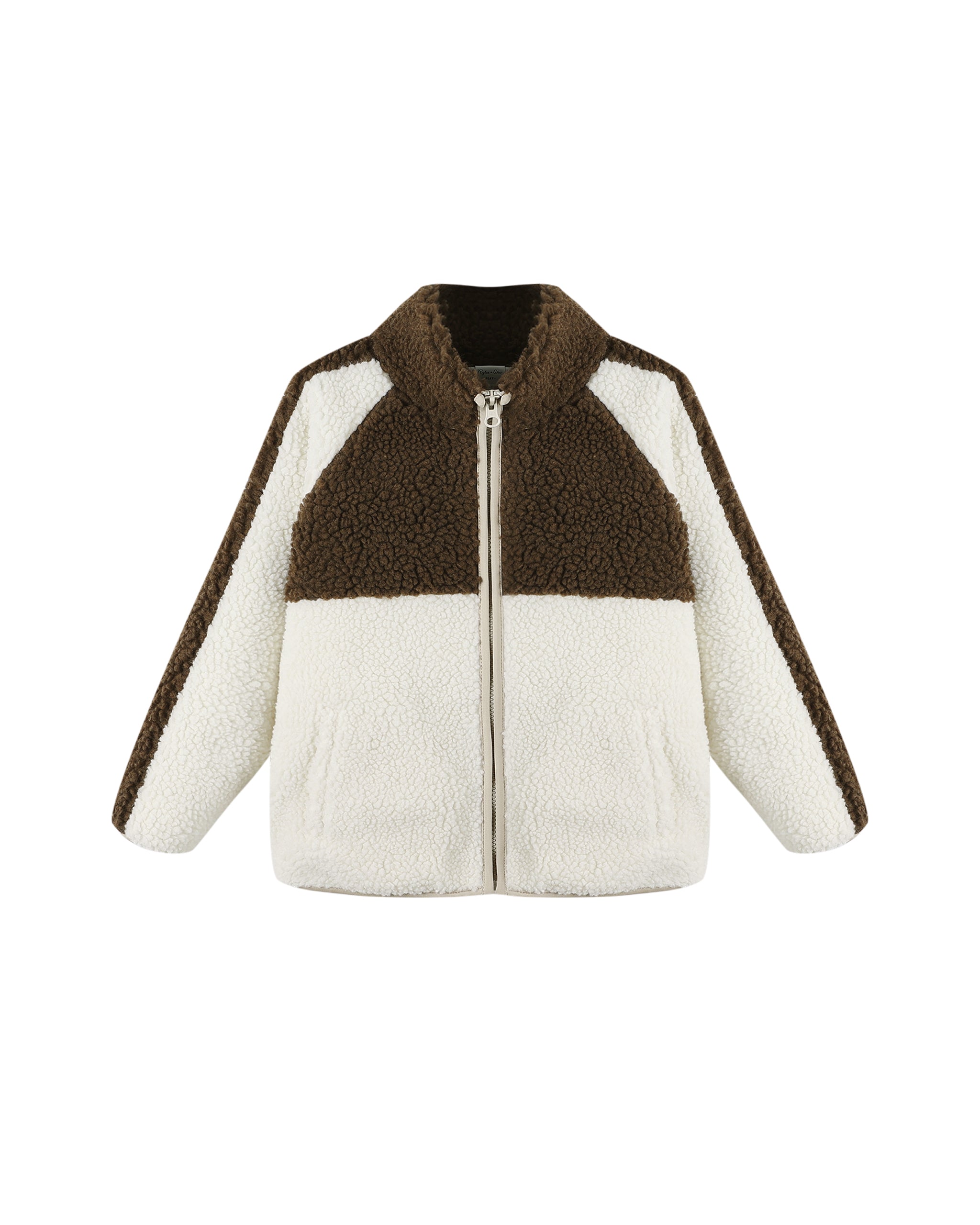 Sherpa Trails Jacket || Brown Color Block