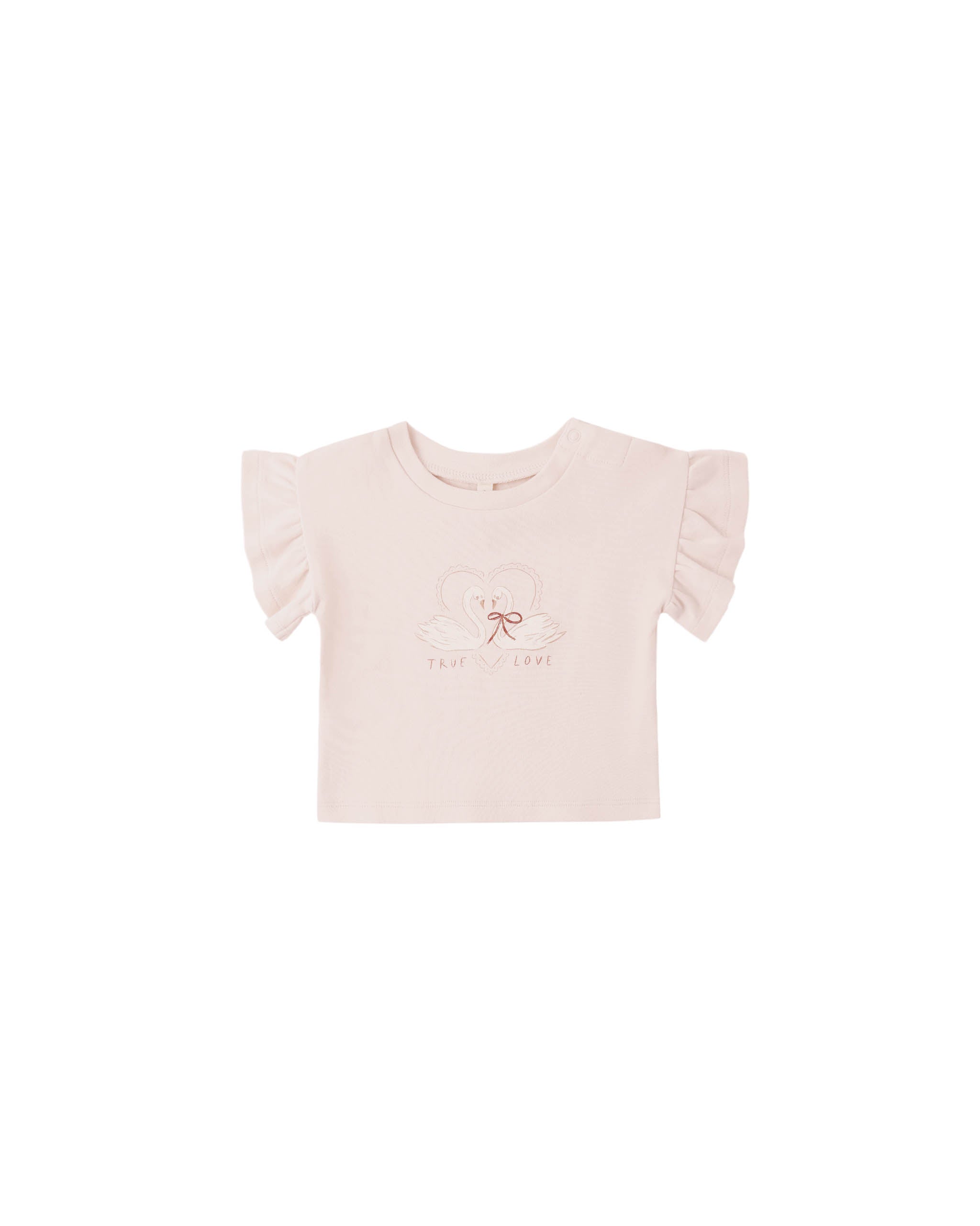 Quincy Mae Flutter Tee || Swan