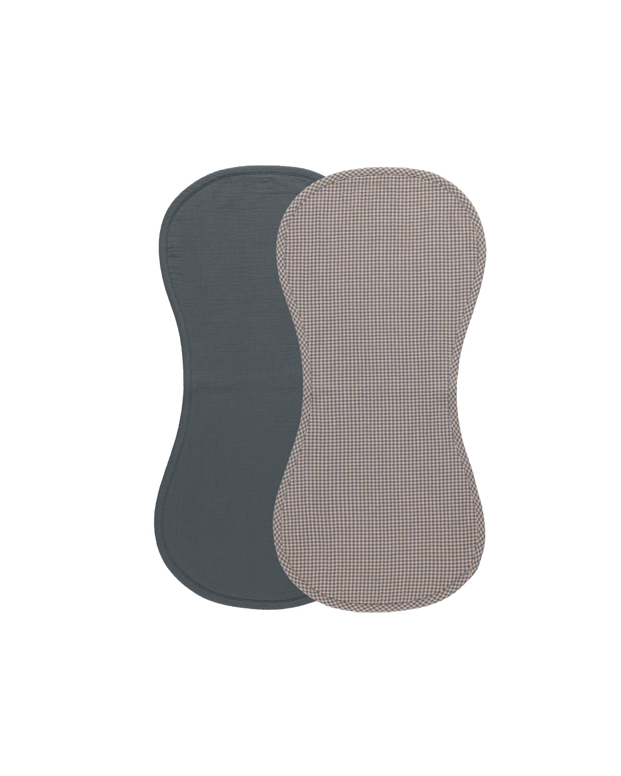 Quincy Mae Burp Cloth, 2 Pack | Indigo, Indigo Gingham