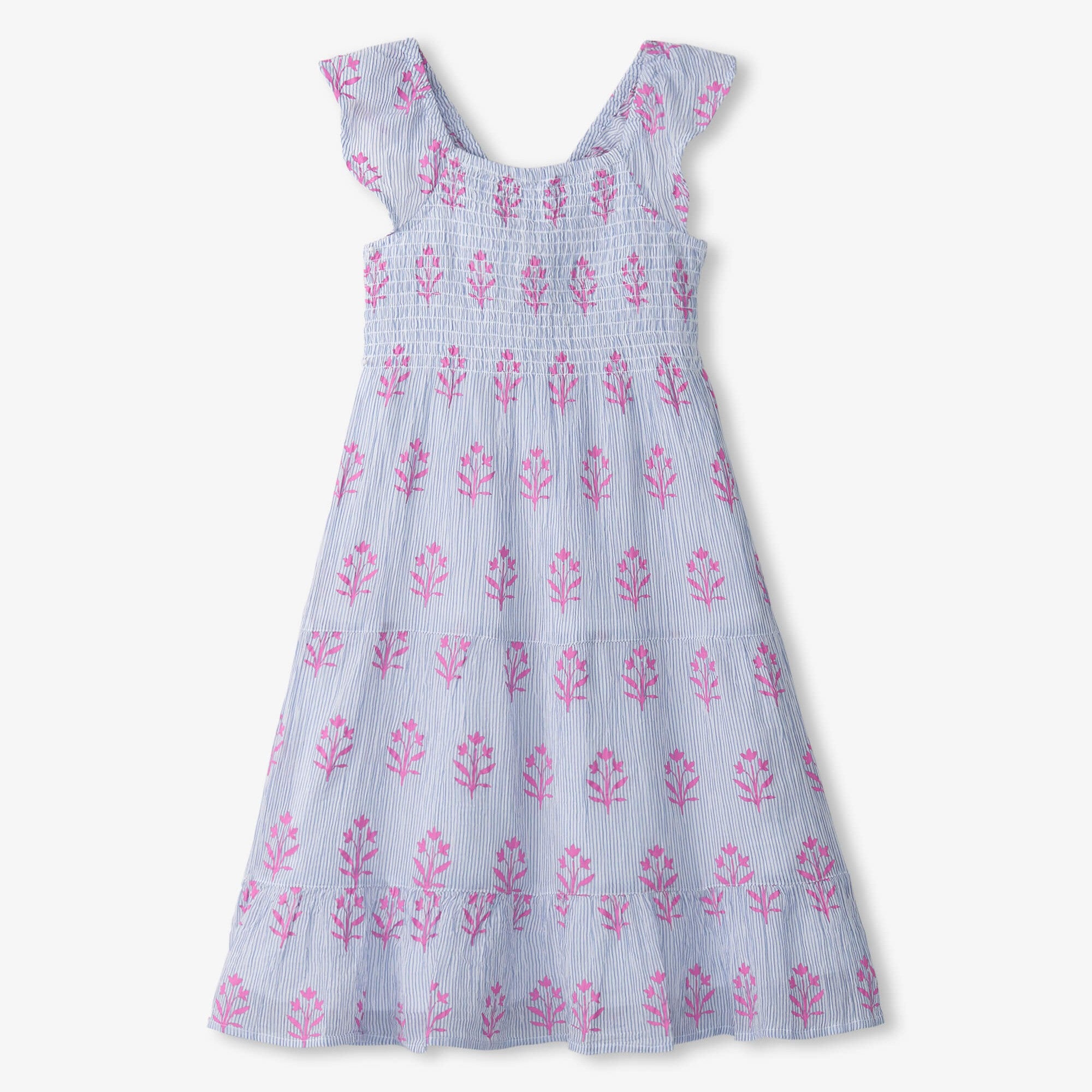 Hatley Wildflower Seersucker Smocked Dress