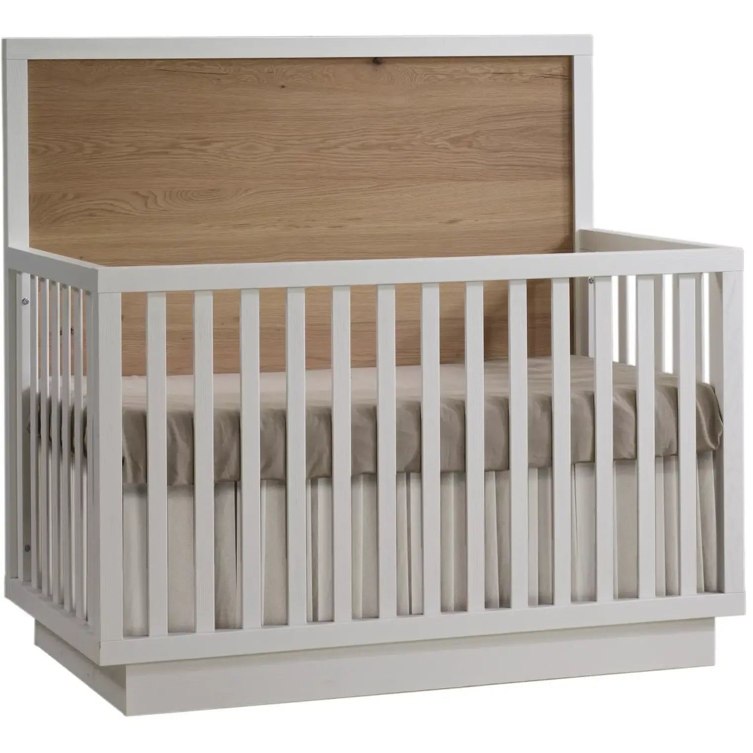 Natart Como Naturale 5-in-1 Convertible Crib with Wood Panel
