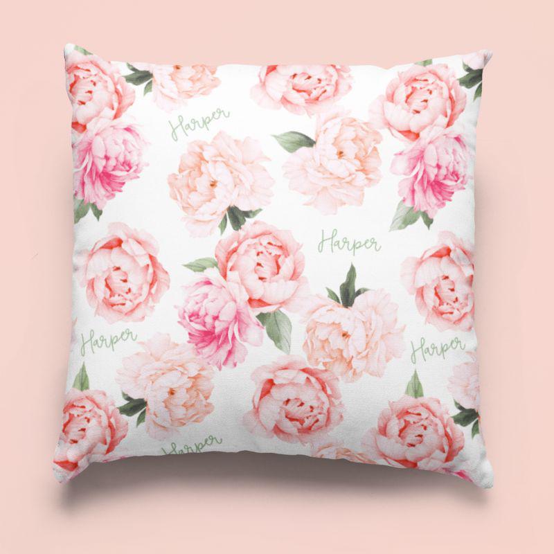 Sugar + Maple Custom Pillow | Peonies