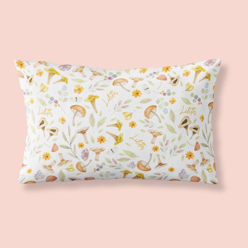 Sugar + Maple Custom Pillow | Whimsical Mushroom