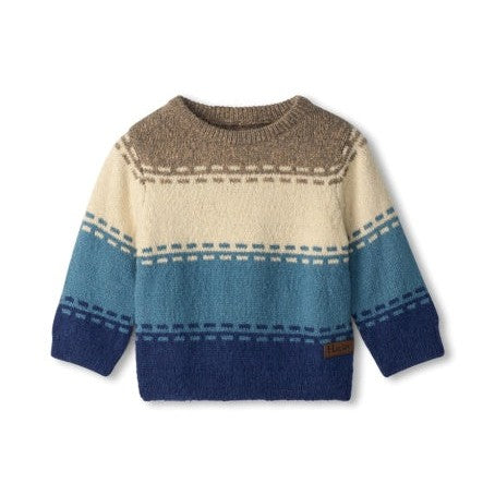 Hatley Blue Combo Crew Neck Knit Sweater | Patriot Blue