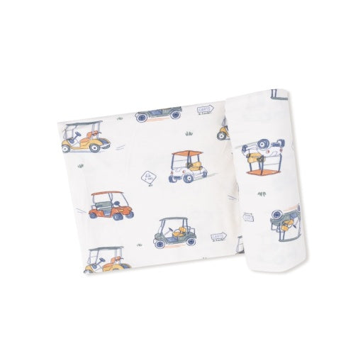 Angel Dear Zooming Golf Carts - Swaddle Blanket