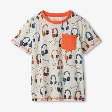 Hatley Big Headphones Graphic Tee | Cami Lace