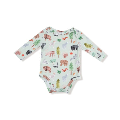 Angel Dear American Woodland Animals - Lap Shoulder Bodysuit