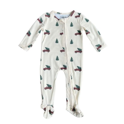 Baby Sprouts Footie Romper | Christmas Truck