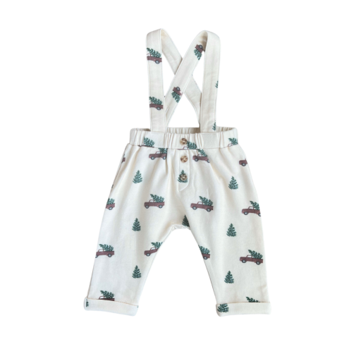 Baby Sprouts Suspender Overalls | Christmas Truck