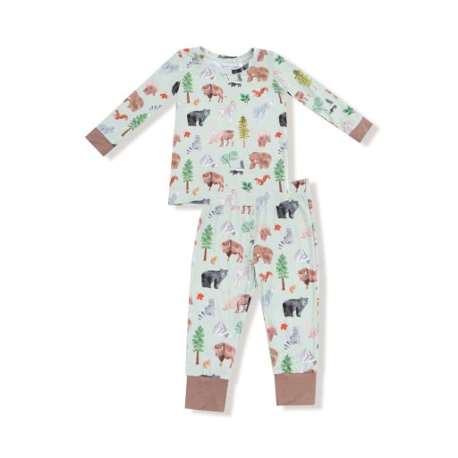 Angel Dear American Woodland Animals - Long Sleeve Loungewear Set