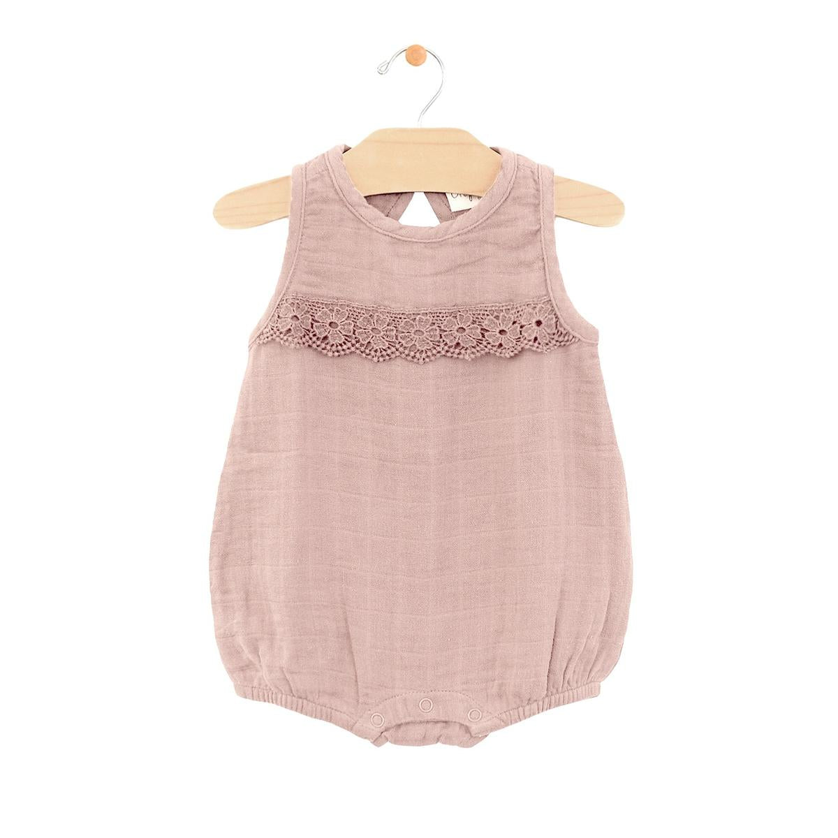 City Mouse Muslin Lace Bubble - Dusty Mauve