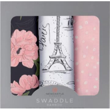 Newcastle Classics London Paris NYC Bamboo Swaddle Set (3-Pack)