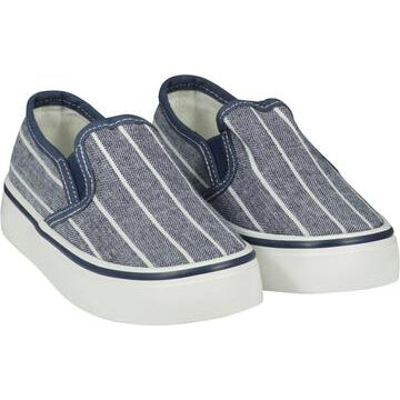Me & Henry Southampton Canvas Deck Shoes | Denim Stripe