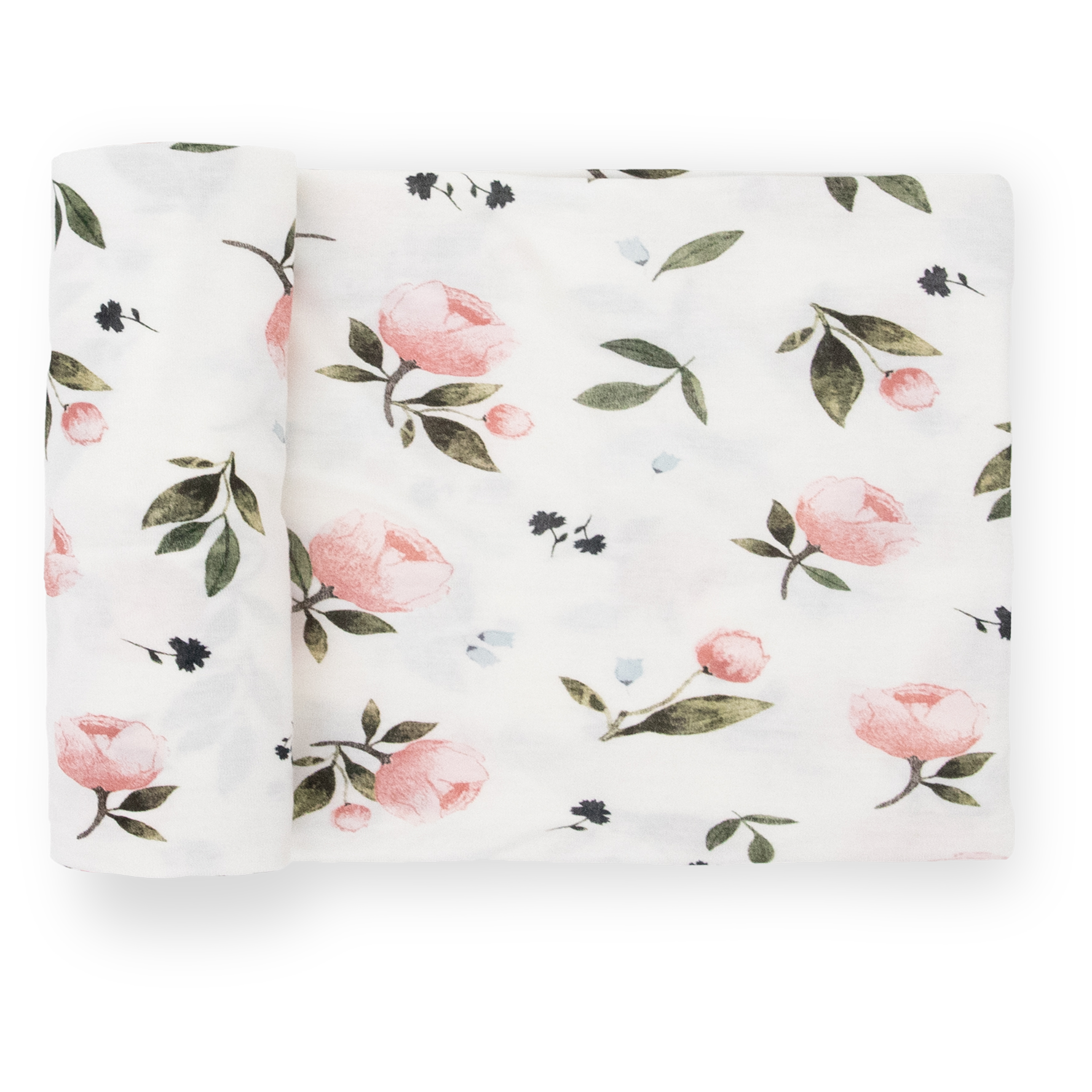 Little Unicorn Stretch Knit Swaddle Blanket | Watercolor Rose