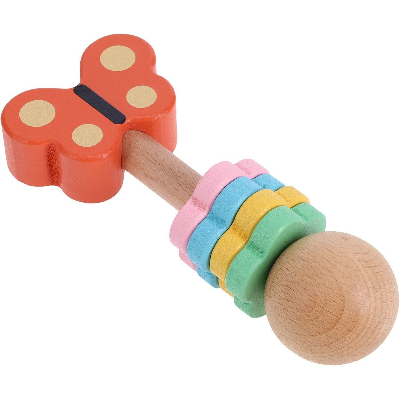 Petit Collage Butterfly Wooden Shaker