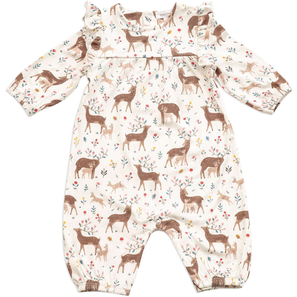Angel Dear Little Deer Ruffle Sleeve Romper